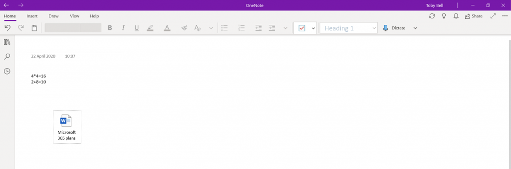 onenote insert file