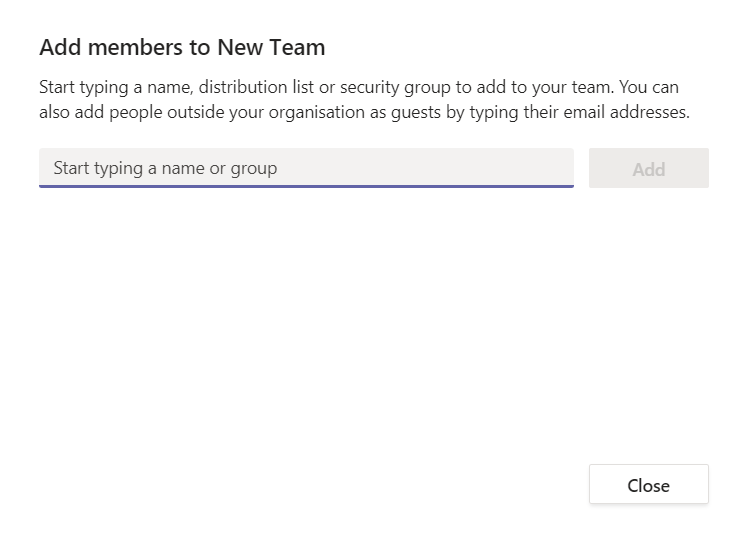 add someone to teams